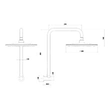 Elle 200mm Stainless Steel Shower Arm & Head